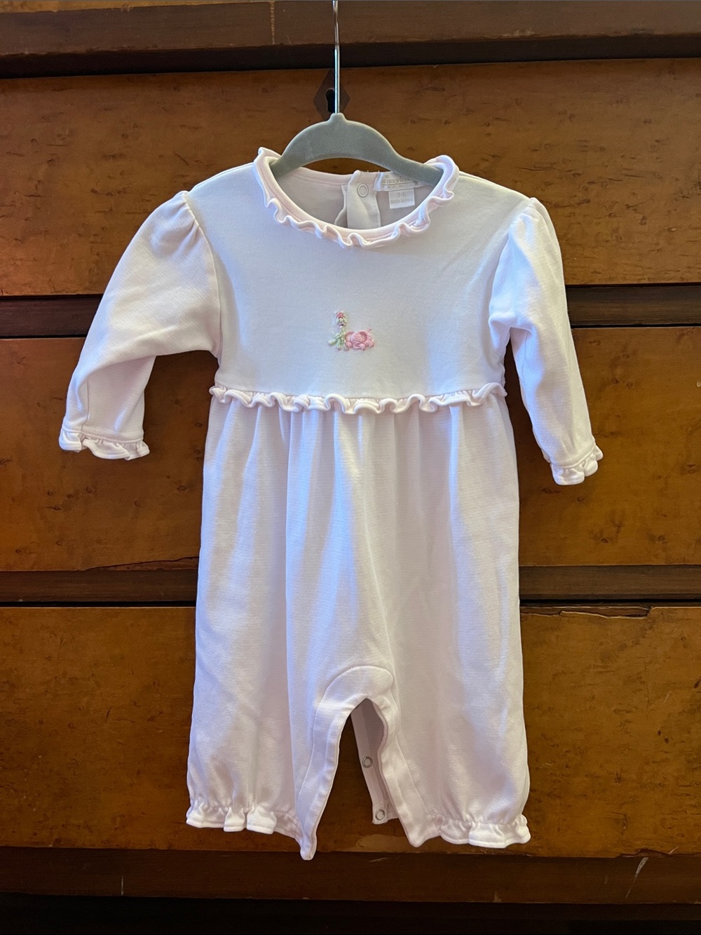 Kissy Kissy Baby Girls' Pink Ruffle One-Piece Romper